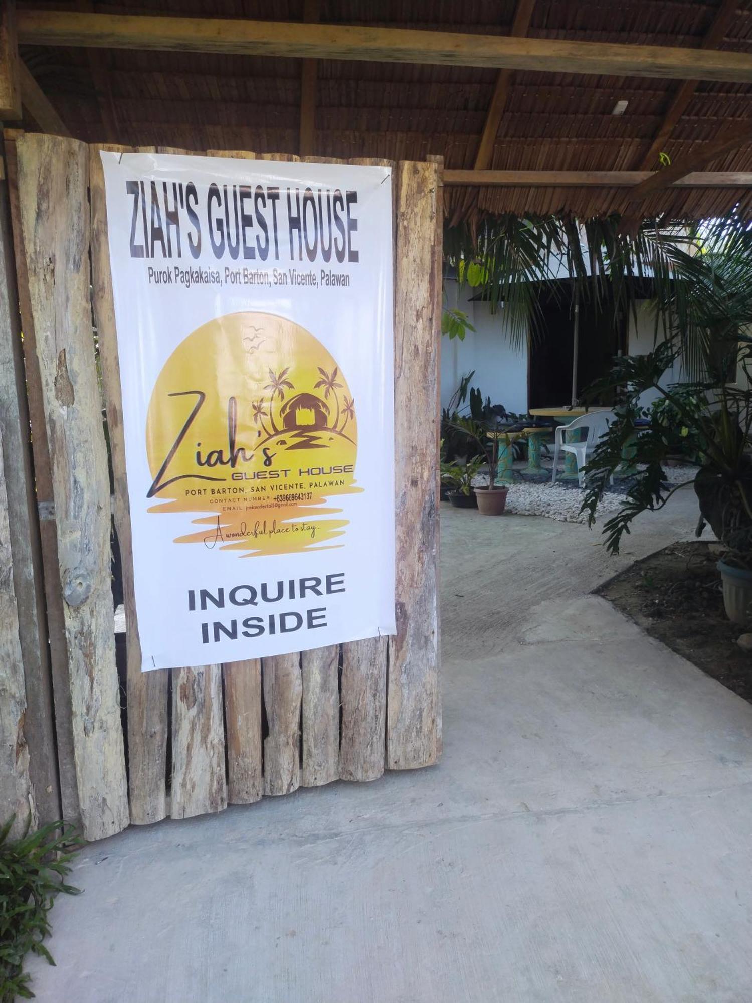 Ziah'S Guest House San Vicente (Palawan) Exterior foto